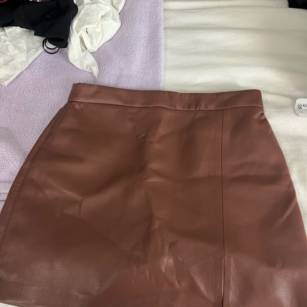 Wilfred Brown A-Line Mini Skirt Night Out